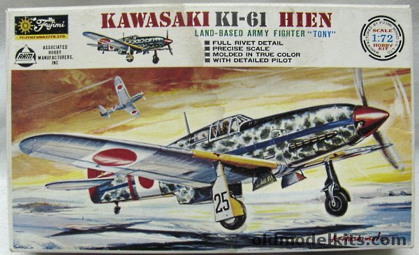 Fujimi 1/72 Kawasaki KI-61 Hien 'Tony' Land Based Japanese Army Fighter, FC-6-50 plastic model kit